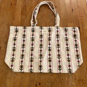 NWOT Sezane Floral Stripe Tote